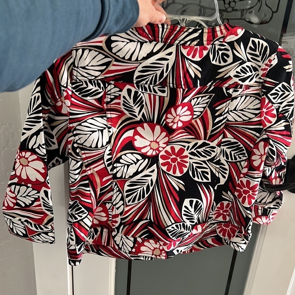 Ruby Rd. Printed Denim Jacket - Picture 6 of 6
